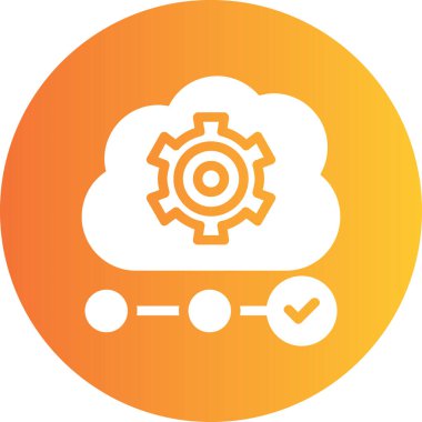 Simge vektör çizim ayarlama bulut