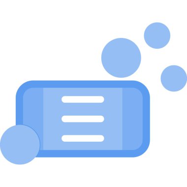 Sohbet ileti simgesi, vektör illüstrasyonu