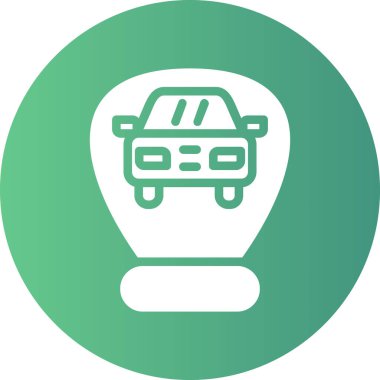 Bir araba simgesinin vektör illüstrasyonu