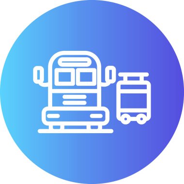 otobüs simge vektör çizim