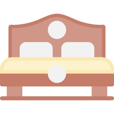 Otel düz vektör simgesi