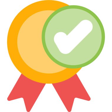 onay işareti düz simgesi, vektör çizim