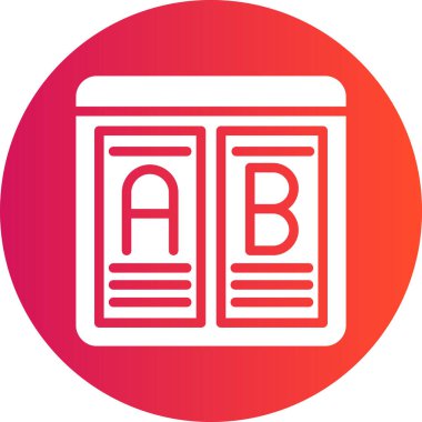 Modern b 'nin vektör illüstrasyonu gazete simgesinden yoksun