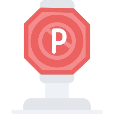 parking vector flat color icon