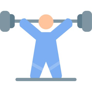 Ağırlık simgesi düz illüstrasyon kaldırıyor