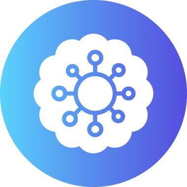 Çemberdeki bir çiçeğin vektör çizimi