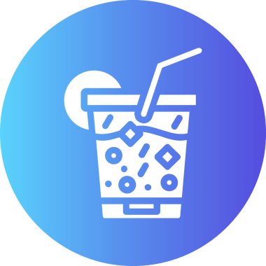 Kokteyl simgesinin vektör illüstrasyonu