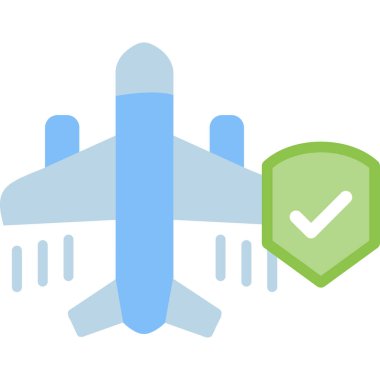 uçağın uçuş vektörü simgesi