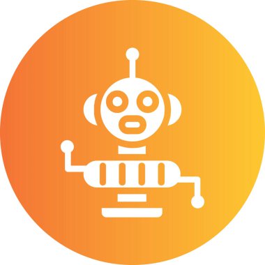 Robot simgesinin vektör illüstrasyonu