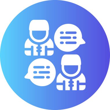 Sohbet vektörü renk simgesi