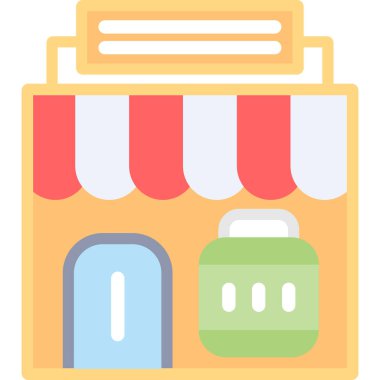 Dükkan. Web simgesi basit illüstrasyon