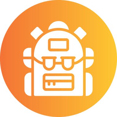 Sırt çantası düz vektör simgesi