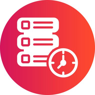 Bir saat simgesinin vektör illüstrasyonu