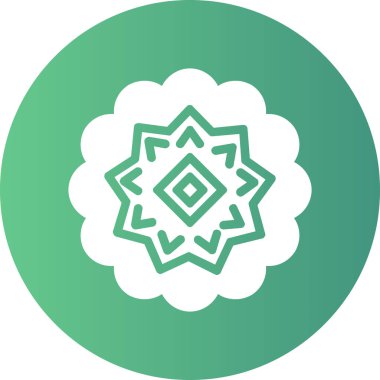 Benzersiz mandala, vektör simgesi