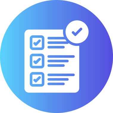 Kontrol listesi. Web simgesi basit illüstrasyon