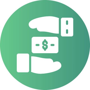 Dolar işareti simgesi olan cüzdan, basit illüstrasyon