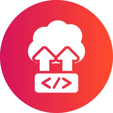 Bulut simgesi vektör illüstrasyonu