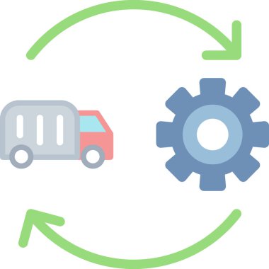 Teslimat. Web simgesi basit illüstrasyon