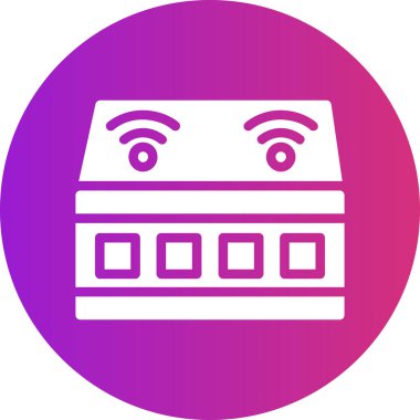 Kablosuz. Web simgesi basit illüstrasyon