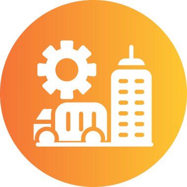 Bir araba simgesinin vektör illüstrasyonu