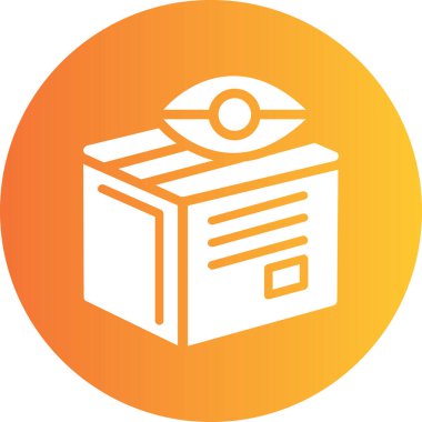 Harf içeren bir kutunun vektör simgesi