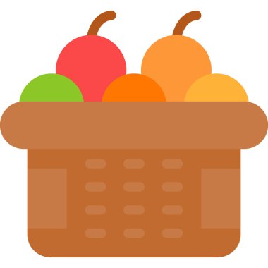 Sepet meyve ikonu pürüzsüz bir şekilde