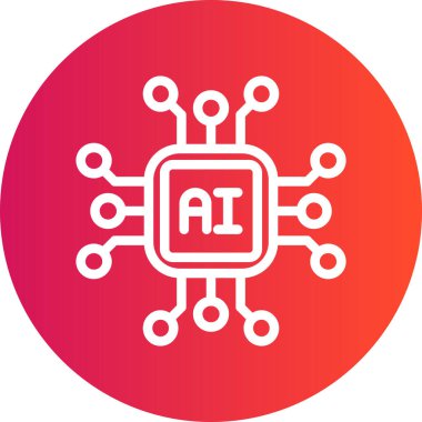 Vektör ai simgesi, basit illüstrasyon