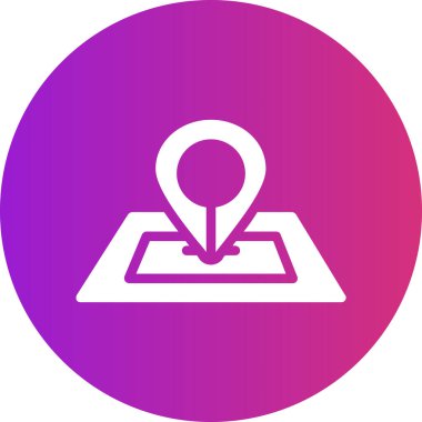 konum haritası pin simgesi ana hat biçiminde