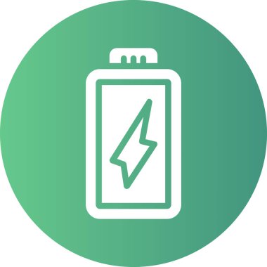 Moda Biçimli Batarya Simgesi İzole Arkaplan