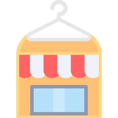 Mağaza. Web simgesi basit illüstrasyon