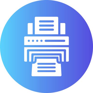 Yazıcı simgesinin vektör illüstrasyonu