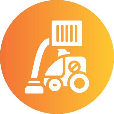 Traktör ikon vektör illüstrasyonu