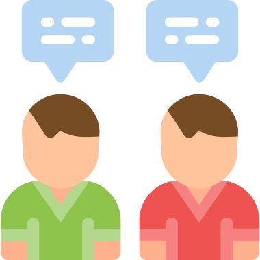 Sohbet simgesinin vektör illüstrasyonu