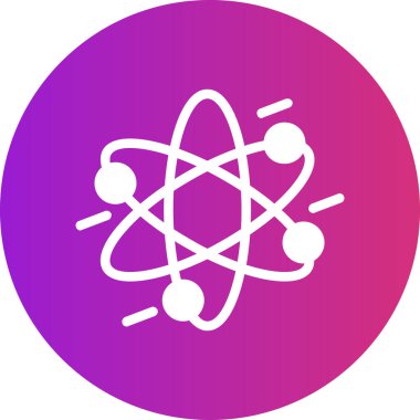 Bir atom simgesinin vektör illüstrasyonu