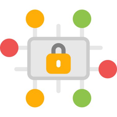 ağ kilidi vektör simgesi tasarımı