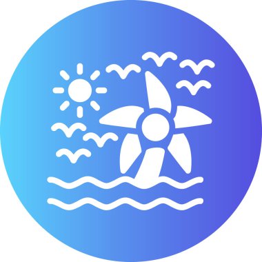 Su. Web simgesi basit illüstrasyon