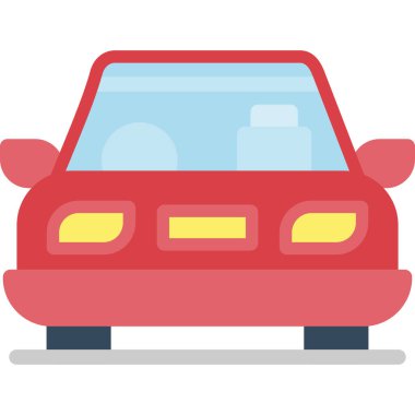 araba düz renkli simge.