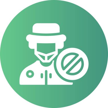 Bir polis memuru simgesinin vektör çizimi