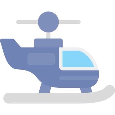 Polis Helikopteri Düz, Basit Vektör Tasarımı