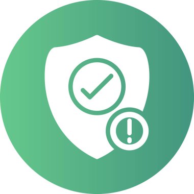 Kalkan simgesinin vektör illüstrasyonu