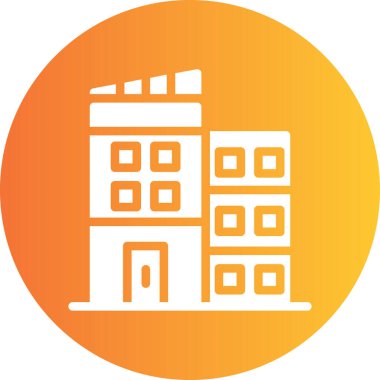 Modern yapı simgesinin vektör illüstrasyonu