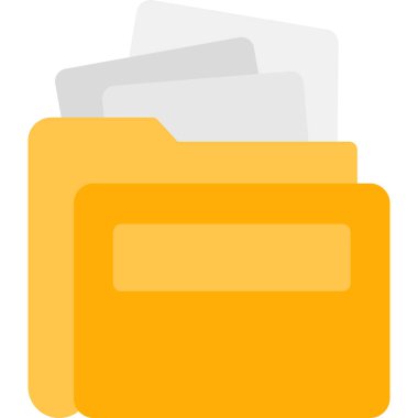 Beyaz arkaplanda izole edilmiş dizin simgesi ve vektör illüstrasyonu