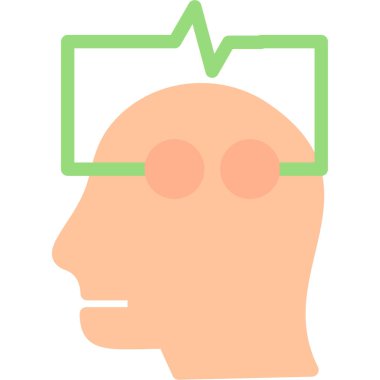 İnsan kafa simgesi vektör illüstrasyonu