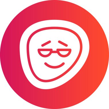 yüz simgesi vektörü. İnce çizgi işareti. izole edilmiş sınır sembolü çizimi