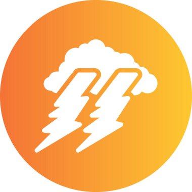 Yıldırım. Web simgesi basit illüstrasyon