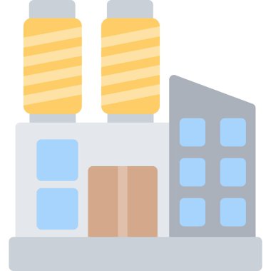 Fabrika. Web simgesi basit illüstrasyon