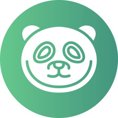 panda. Web simgesi basit illüstrasyon