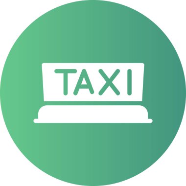 taksi simgesi vektör illüstrasyonu