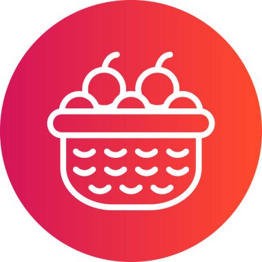 meyve ikonu vektör illüstrasyonu