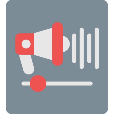 Megafon simgesi, basit vektör çizim